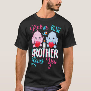 Camiseta El Hermano Rosa O Azul Le Ama A Los Elefantes Gend