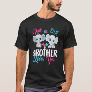 Camiseta El Hermano Rosa O Azul Le Ama A Los Elefantes Gend