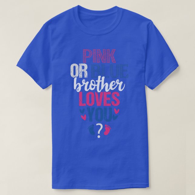 Camiseta El hermano rosa o azul te ama (Diseño del anverso)