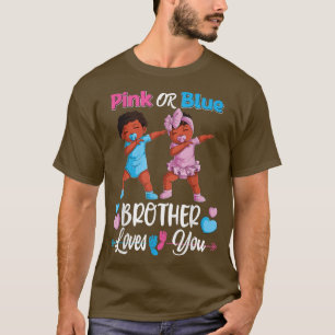 Camiseta El Hermano Rosa O Azul Te Ama El Género Del Bebé N