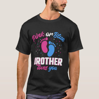 Camiseta El hermano rosa o azul te ama el género revelador