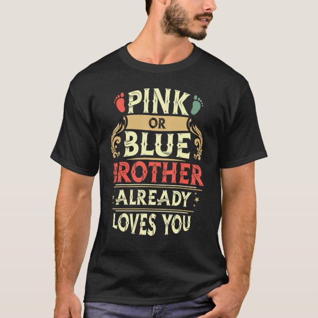 Camiseta El Hermano Rosa O Azul Ya Te Ama Retro (Anverso)
