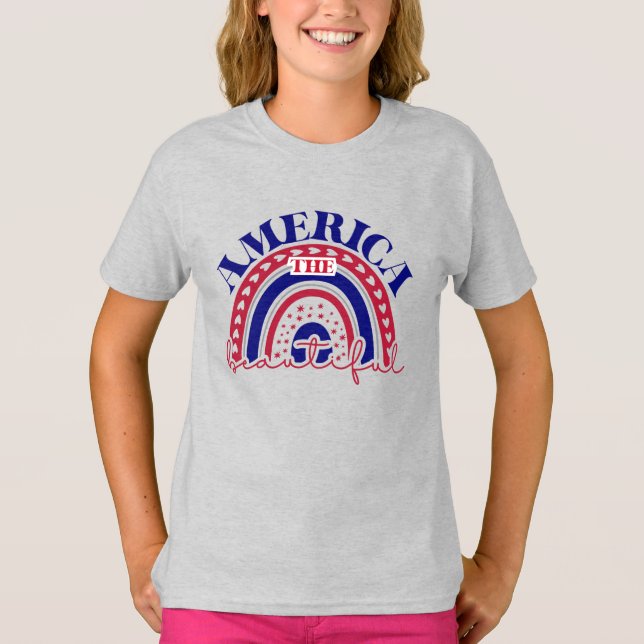 Camiseta El hermoso arcoiris de Estados Unidos (Anverso)