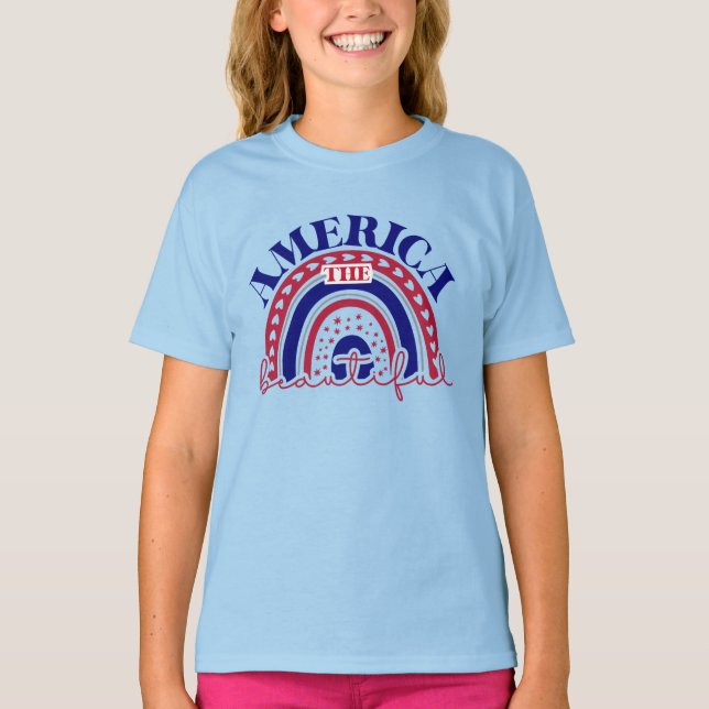 Camiseta El hermoso arcoiris de Estados Unidos (Anverso)