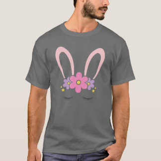 Camiseta El hermoso Conejo Face Conejo De Semana Santa Flor