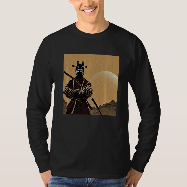 Camiseta El Hermoso Samurai Envuelto En Su Espada Armora En (Anverso)