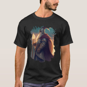 Camiseta El héroe del caballero mago con valor y magia