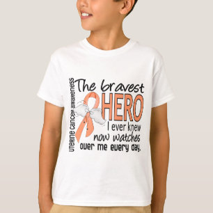 Camiseta El héroe más valiente conocía nunca al cáncer