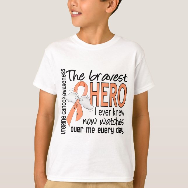Camiseta El héroe más valiente conocía nunca al cáncer (Anverso)