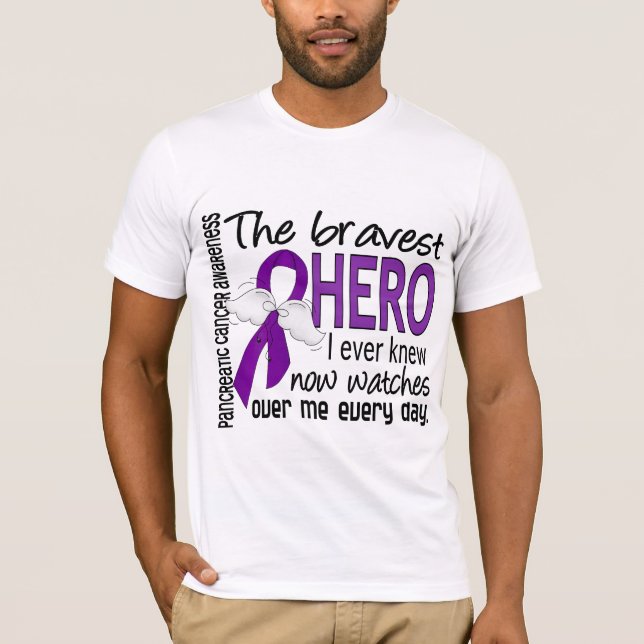 Camiseta El héroe más valiente conocía nunca al cáncer (Anverso)