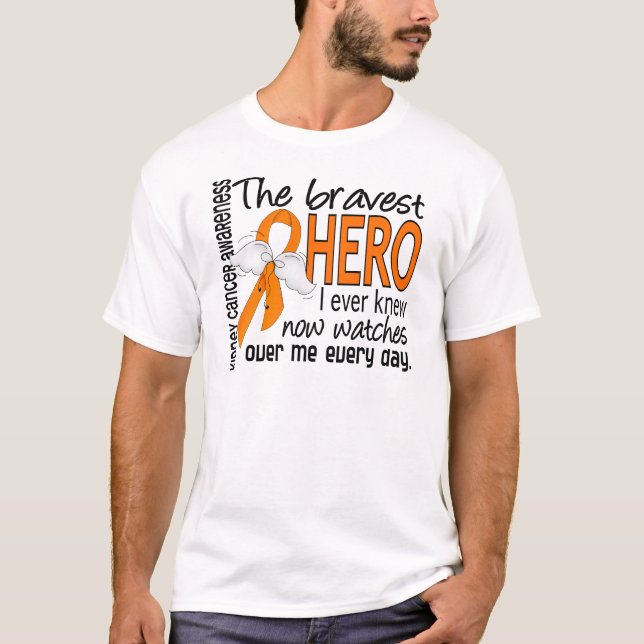 Camiseta El héroe más valiente conocía nunca al cáncer del (Anverso)