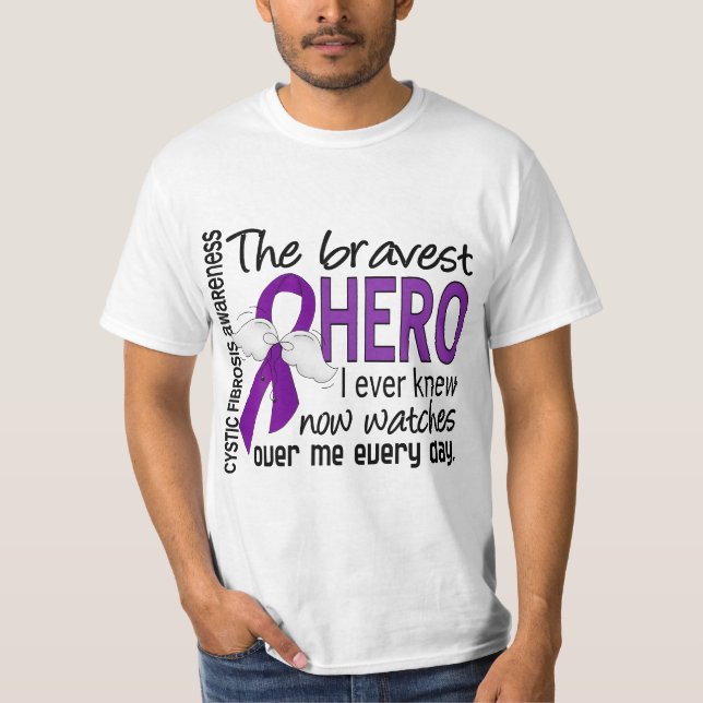Camiseta El héroe más valiente sabía nunca fibrosis (Anverso)