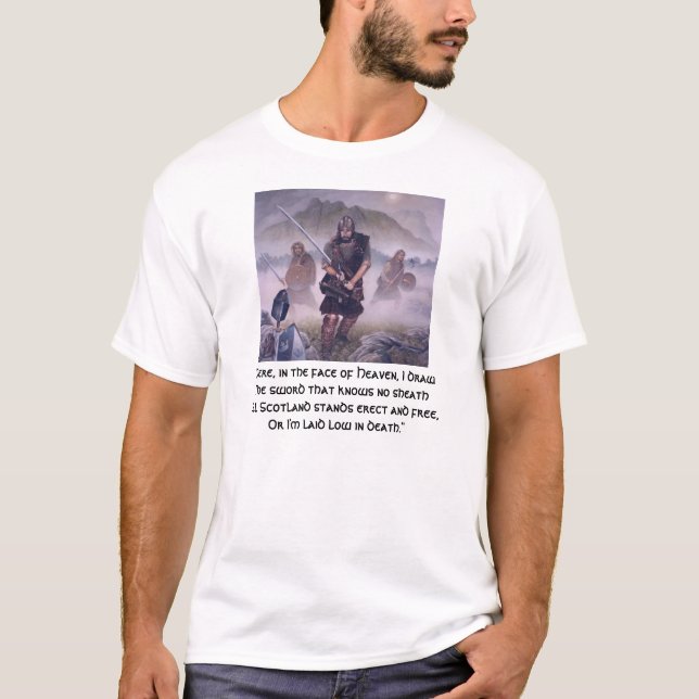 Camiseta El héroe William Wallace de Escocia (Anverso)