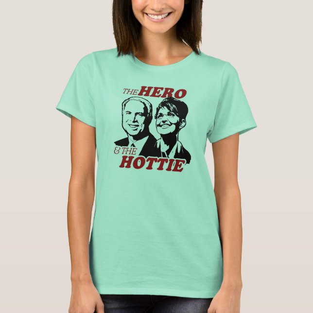 Camiseta El héroe y la Hottie (Anverso)