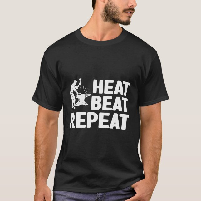 Camiseta El herrero hierro forjado metalero metalero Bla (Anverso)