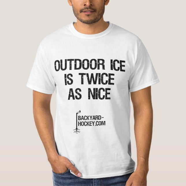 Camiseta El "hielo al aire libre es dos veces tan Niza " (Anverso)