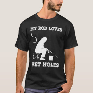 Camiseta El hielo de invierno que pesca mi rod ama los aguj