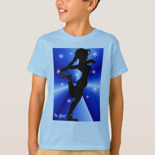 Camiseta el hielo de los chicas del patinaje