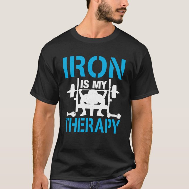 Camiseta El hierro es mi Terapia Constructor De Cuerpos Wei (Anverso)