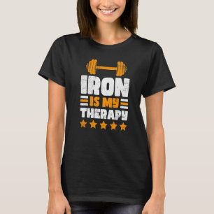 Camiseta El hierro es mi terapia Deporte culturismo Entrena