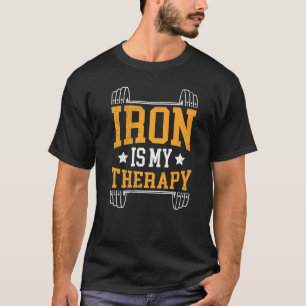 Camiseta El hierro es mi terapia deporte culturismo gimnasi