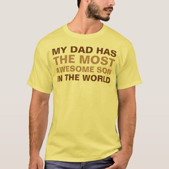 Camiseta El hijo más asombroso de papá dice (Anverso)
