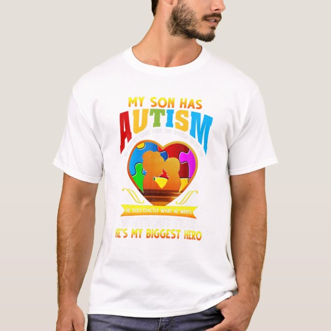 Camiseta El hijo tiene autismo y no lo hace (Anverso)