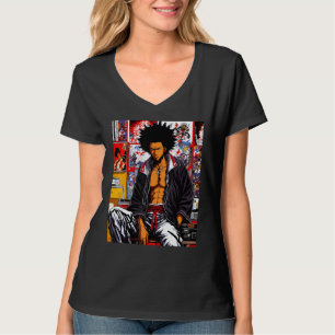 Camiseta El Hip-hop Afro90 de Samurai Afro Chill Lofi