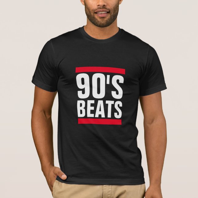 CAMISETA EL HIP HOP DE 90 GOLPEA MENOS GRÁFICOS (Anverso)