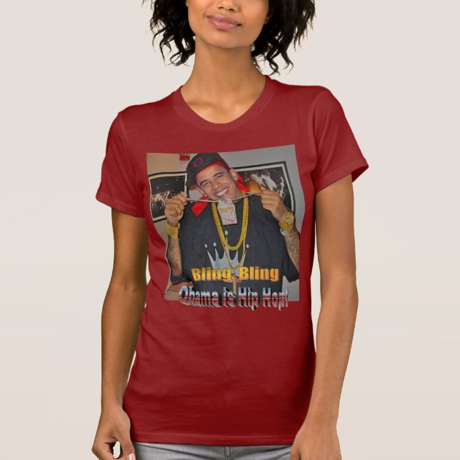 Camiseta El hip-hop de la mujer de Obama (Anverso)