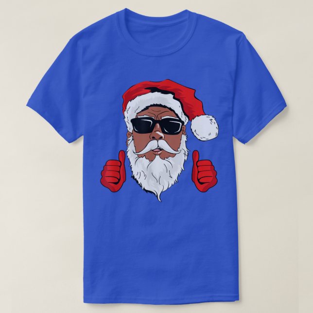 Camiseta El hip hop negro Papá Noel (Diseño del anverso)