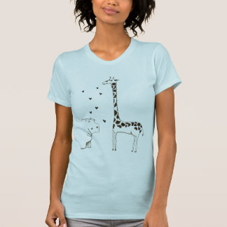 Camiseta El hipopótamo ama la jirafa
