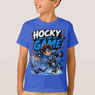 Camiseta El hockey es mi juego   Diseño Kawaii Lindo para N