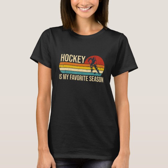 Camiseta El hockey es mi temporada favorita: el hockey vint (Anverso)