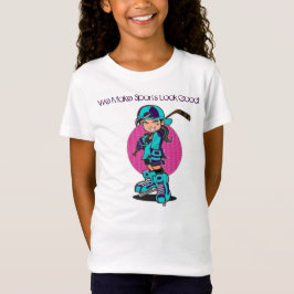 Camiseta El hockey lindo de los chicas se divierte la