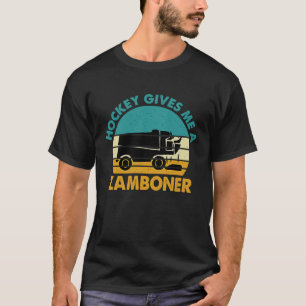 Camiseta El hockey me da un Zamboner divertido hockey retro