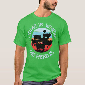 Camiseta El Hogar De Ganado De Vacas Agricultoras Es Donde