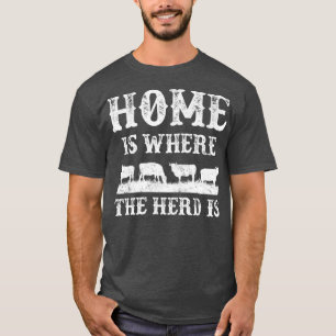 Camiseta El Hogar De Ganado De Vacas Agricultoras Es Donde