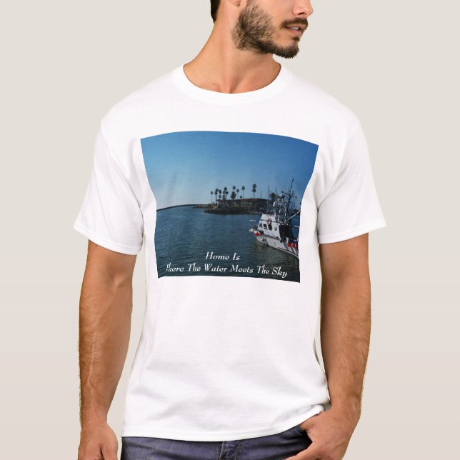 Camiseta El Hogar Es Donde El Agua Encuentra El Cielo (Anverso)
