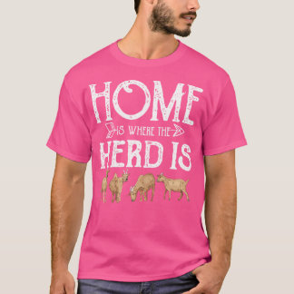 Camiseta El Hogar Es Donde El Pastor Es Cabra Campesina