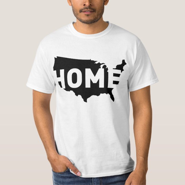 Camiseta El hogar es donde está América (Anverso)