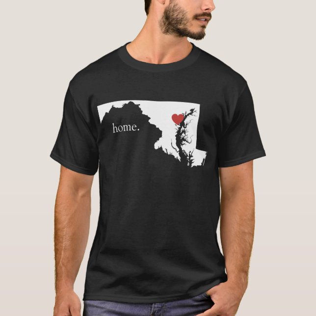 Camiseta El hogar es donde está el corazón - Maryland (Anverso)