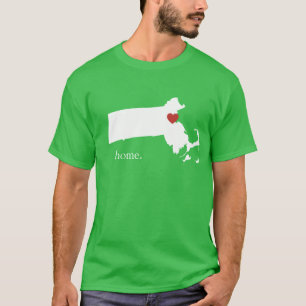 Camiseta El hogar es donde está el corazón - Massachusett
