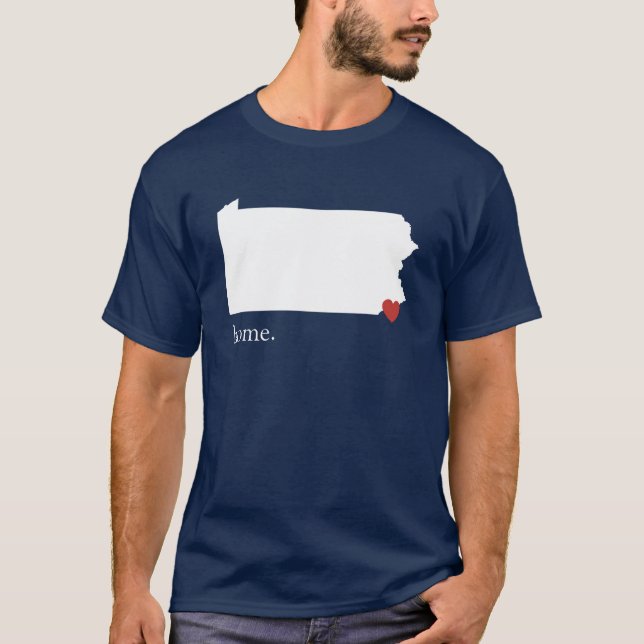 Camiseta El hogar es donde está el corazón - Pennsylvania (Anverso)