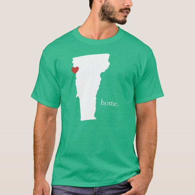 Camiseta El hogar es donde está el corazón - Vermont (Anverso)