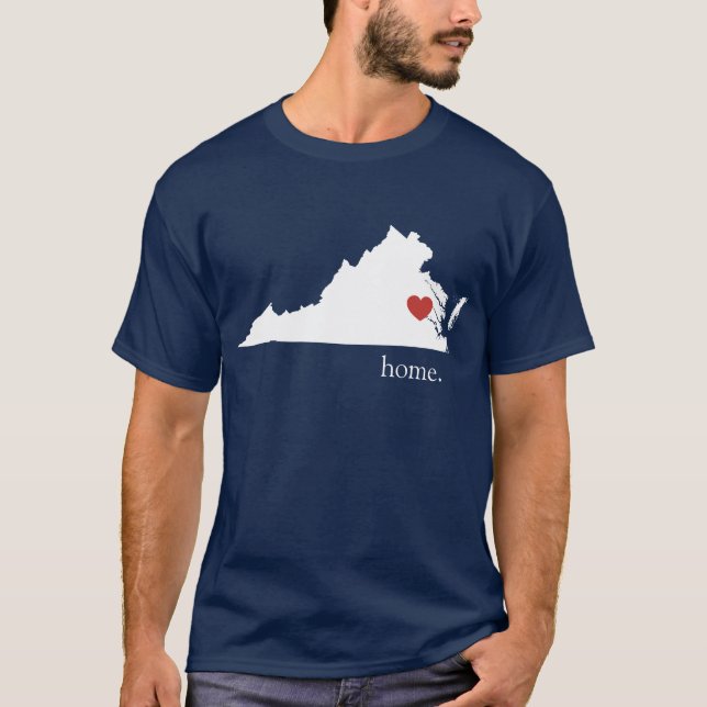 Camiseta El hogar es donde está el corazón - Virginia (Anverso)