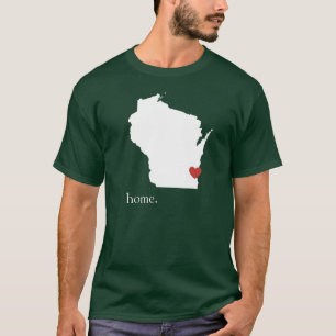 Camiseta El hogar es donde está el corazón - Wisconsin