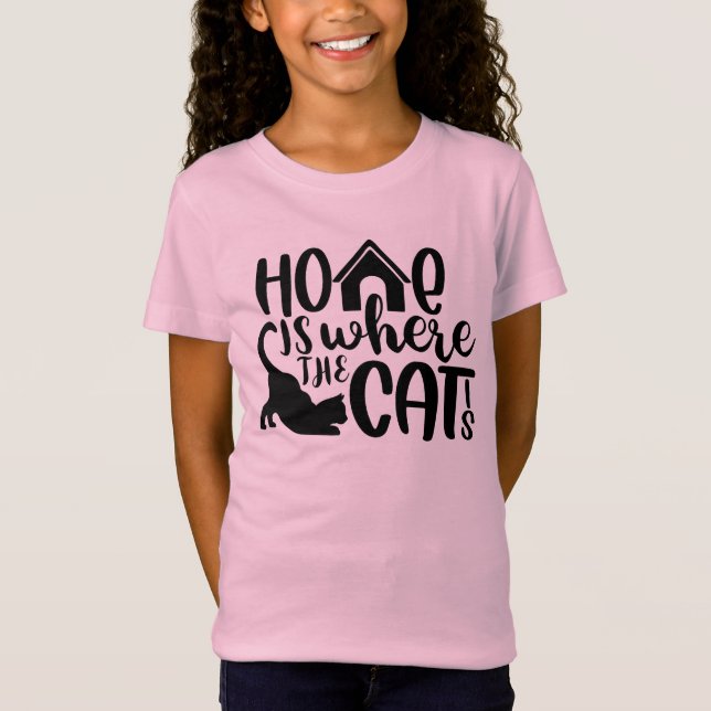Camiseta El hogar es donde está el gato (Anverso)