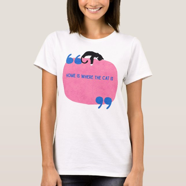 Camiseta El hogar es donde está el gato | Cozy Cat Lover T- (Anverso)