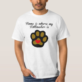 Camiseta El hogar es donde está mi Rottweiler